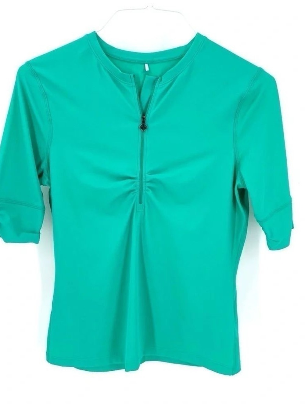Men's Teal Quarter-Zip Active Shirt